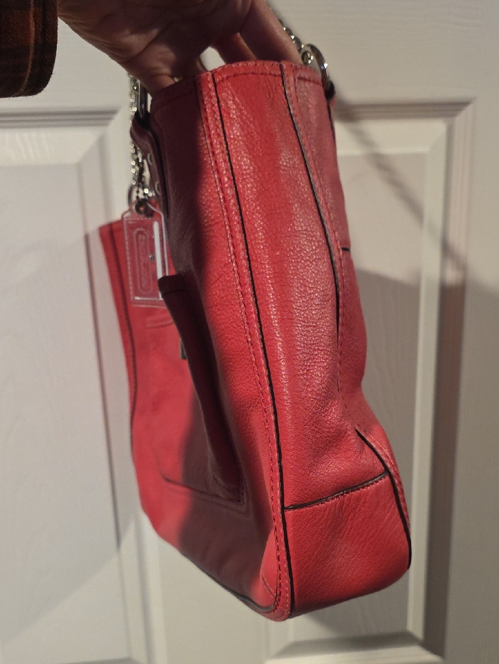 Coach Poppy Pebbled Leather Tote Pink - Picture 7 of 12